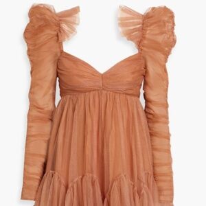 Zimmermann Tulle Ruched Mini Dress